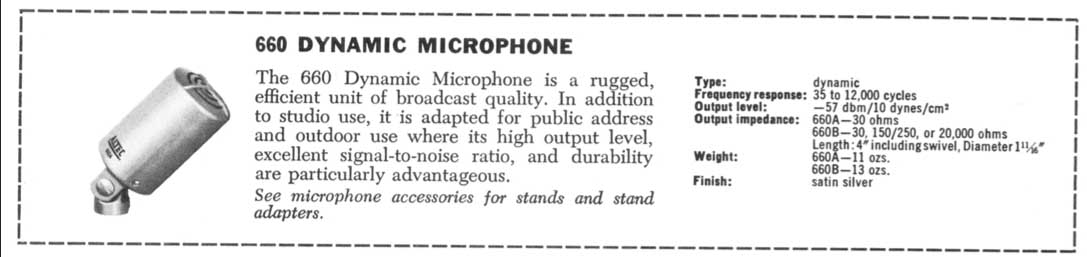 Vintage 1950s Vintage Altec / Western Electric 660A Low Impedance Dynamic Mic