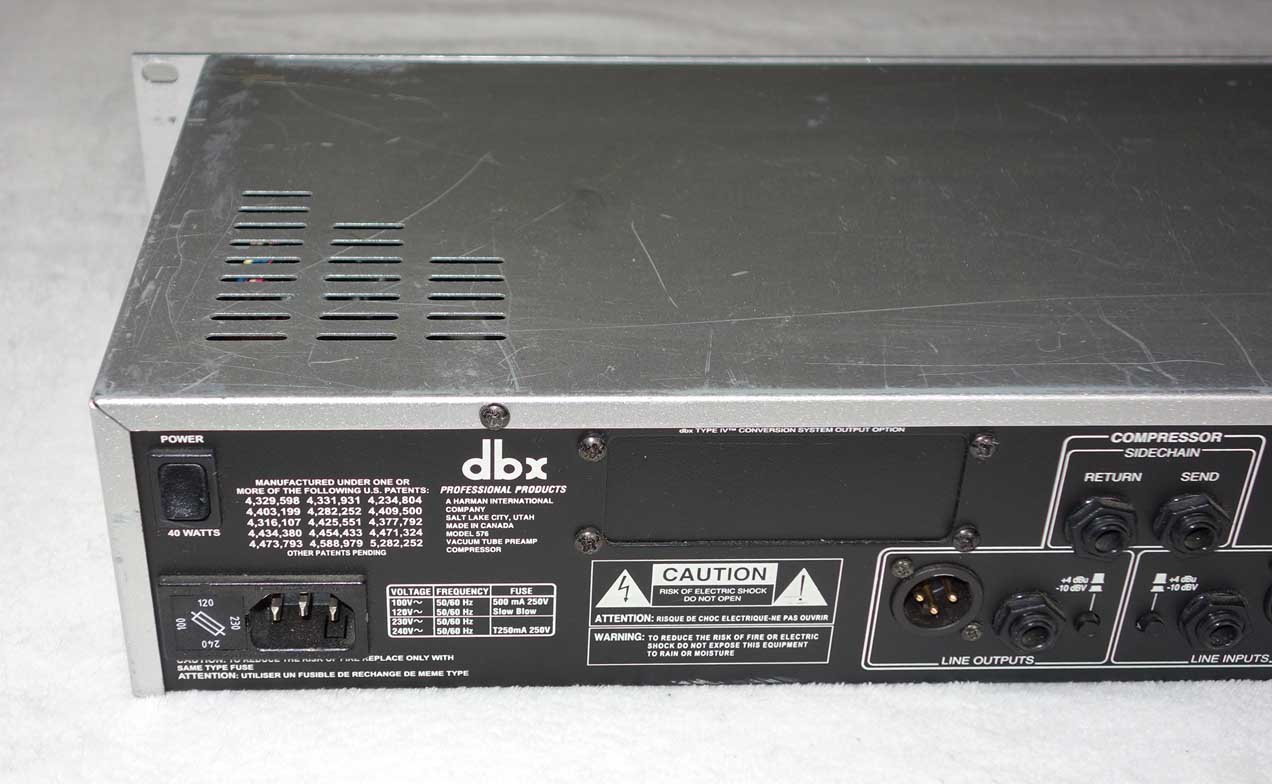 DBX 576 Channel Strip w/Tube Mic Preamp, EQ, Compressor