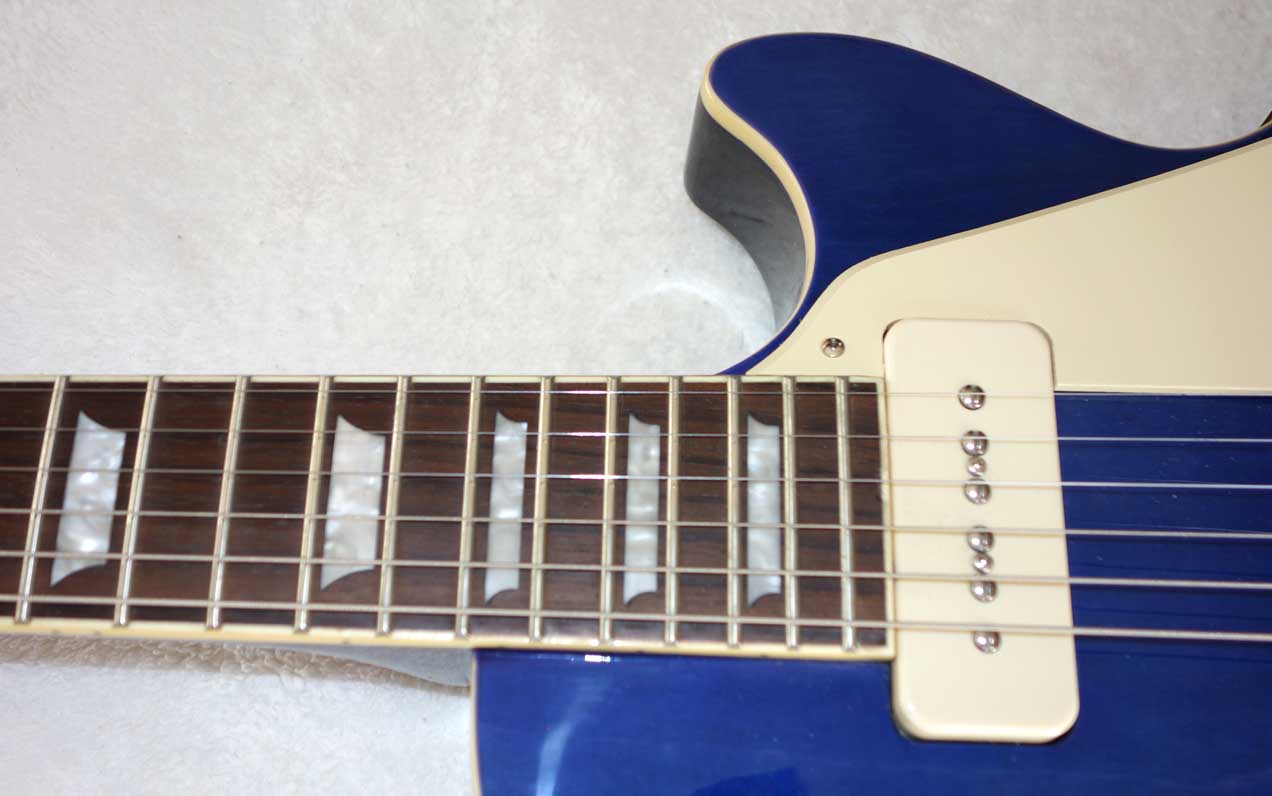 2014 Epiphone '56 Les Paul Standard P90 Pro Guitar in Chicago Blue, All Original