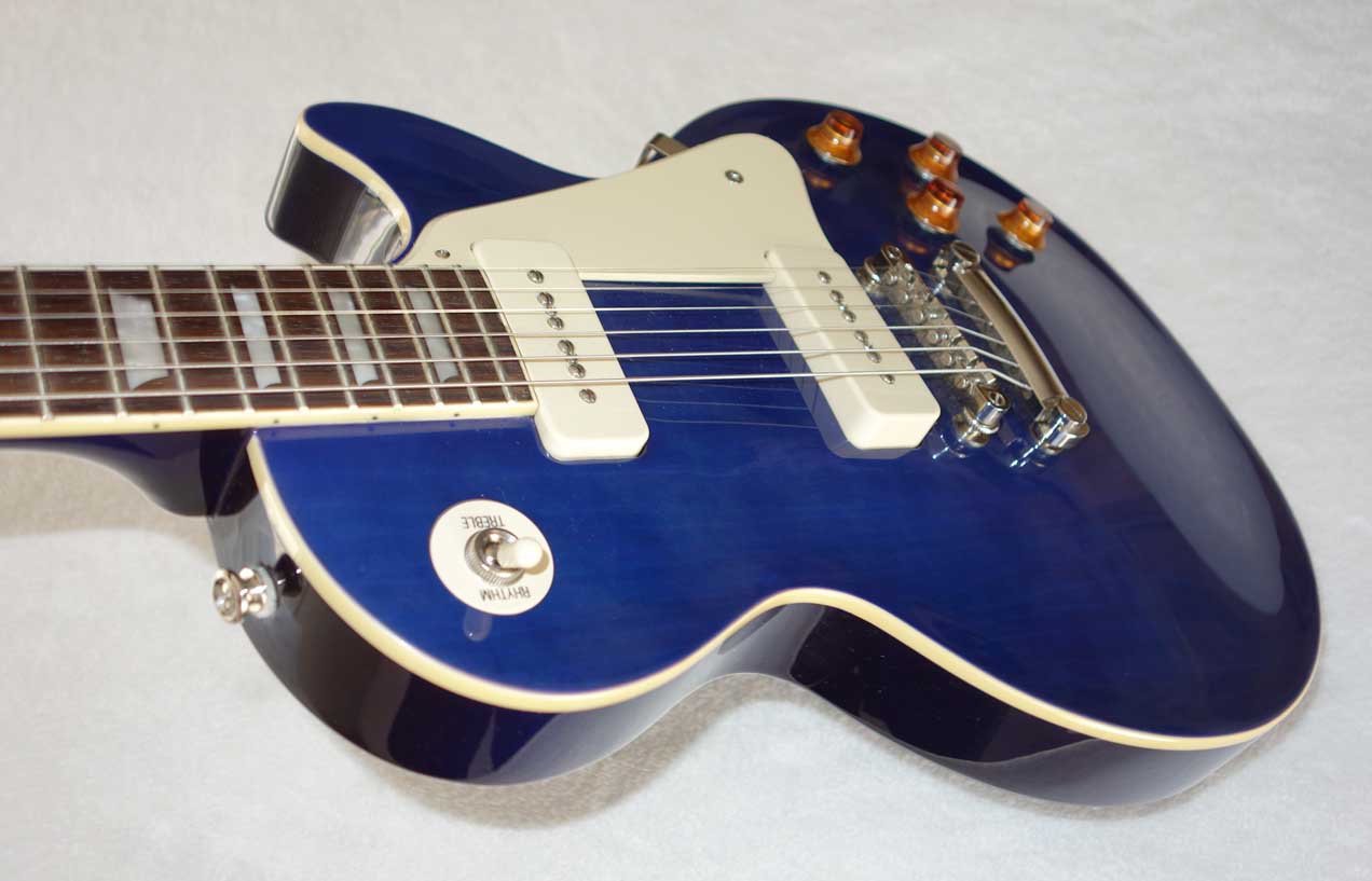 2014 Epiphone '56 Les Paul Standard P90 Pro Guitar in Chicago Blue, All Original