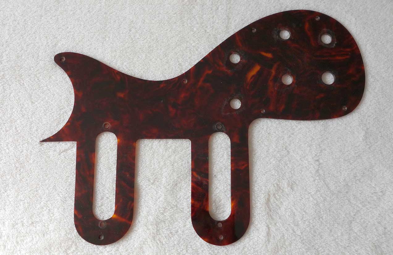 Vintage 1961 Gibson Pickguard for Melody Maker / Olympic w/Body Style 2 Tortoise Shell Cellulose