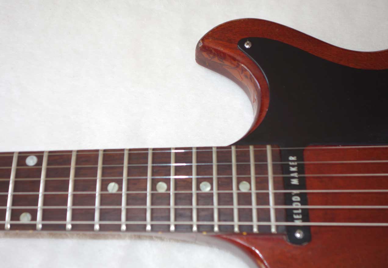 Vintage 1965 Gibson Melody Maker Electric Solid  Body Guitar in Cherry, Original Pots & Knobs