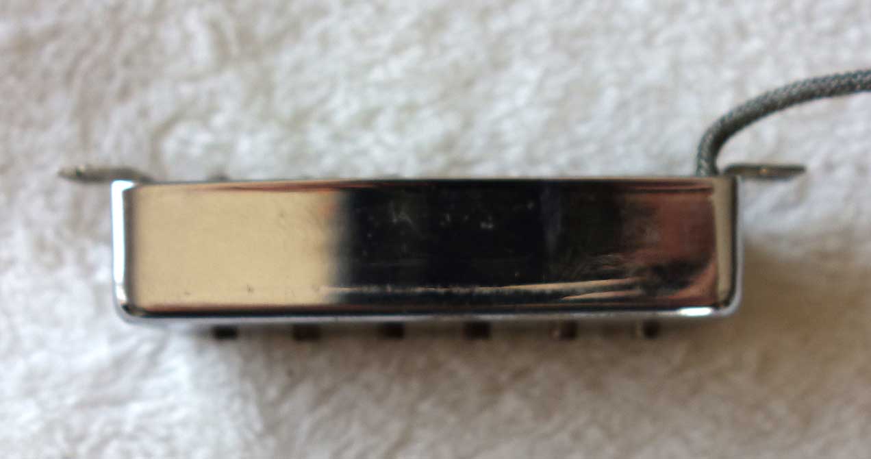 Vintage 1970 Gibson Mini HB Set W/2x Black Surrounds, Screws, Springs + Patent Number Sticker