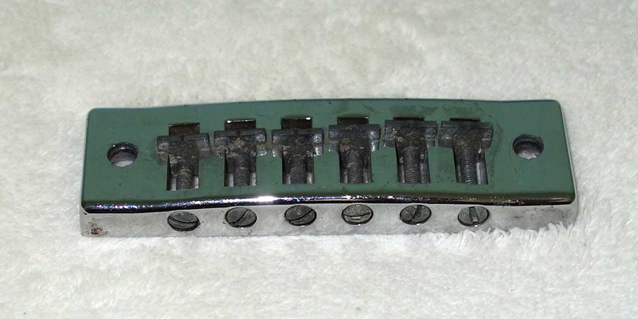 Vintage 1972 Gibson / Schaller Harmonica Bridge From a 1972 Gibson SG Special 