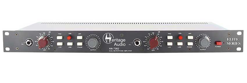 Heritage Audio ELITE SERIES HA73x2 Dual-Channel Mic Preamp Brand New in Unopened Box -- Authorized Heritage Audio Dealer --