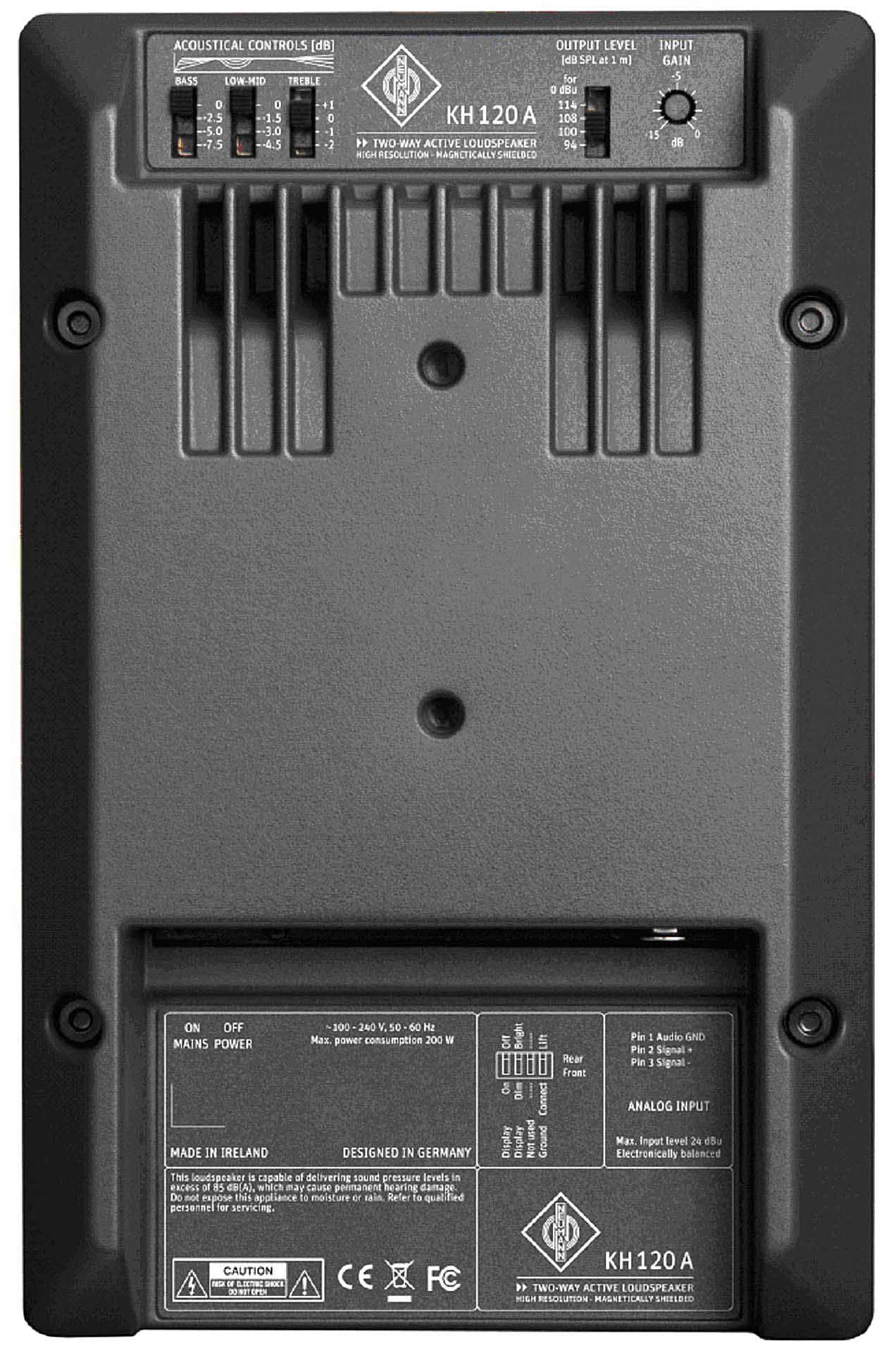 Neumann KH 120 Powered Monitor, 100-Watt Powered, Bi-Amped, 5.25" Nearfield Studio Monitor Monitors, New-In-Box