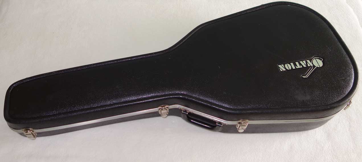 Vintage 1980s Ovation Guitar Case w/Light Blue Interior  4-Latch, Bowl Back Case 
