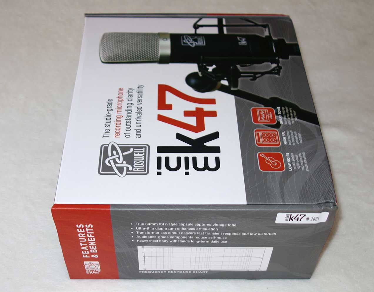 Roswell Pro Audio Mini K47, Studio Quality Cardioid Condenser Mic, w/Shockmount, Flight Case