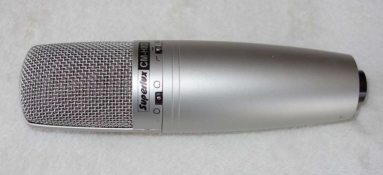 Superlux CM-H8D Tube Mic Omni/Cardioid Patterns, High Pass, -10dB Pad w/PSU, Shock Mount, 7-Pin Cable