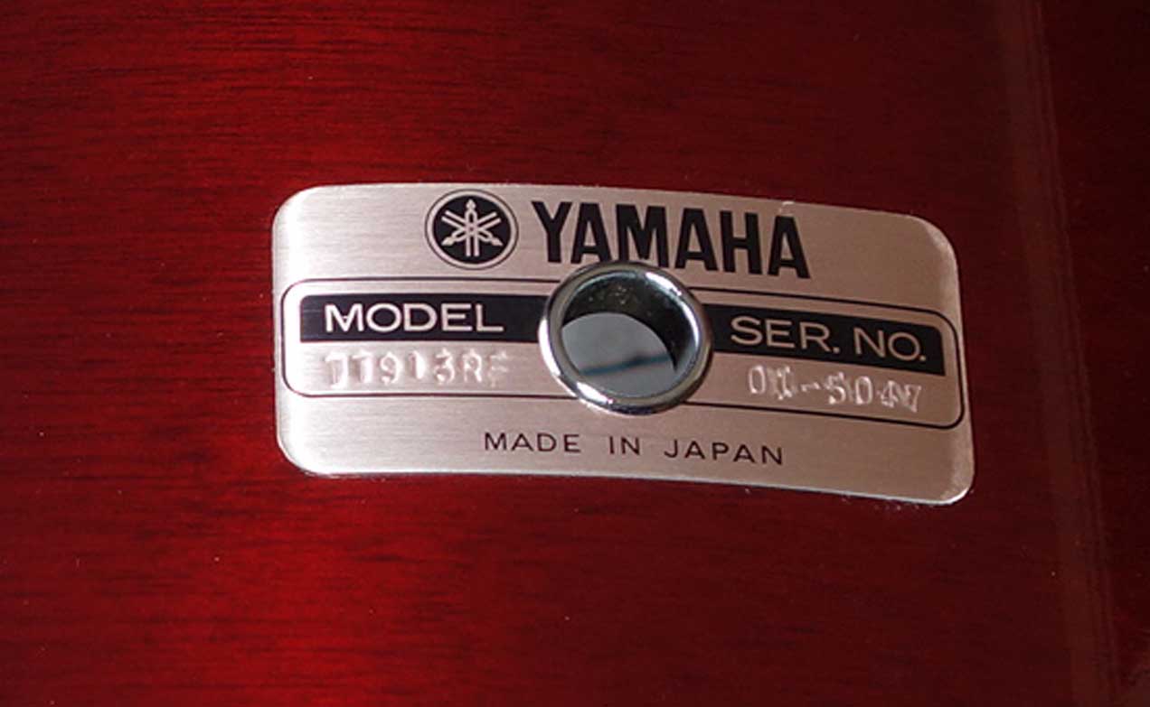 VINTAGE 1988 Yamaha TT913 Recording Custom 13 x 11" Mounted Tom Drum Cherry Red w/Serial # Prefix OI = Feb, 1988