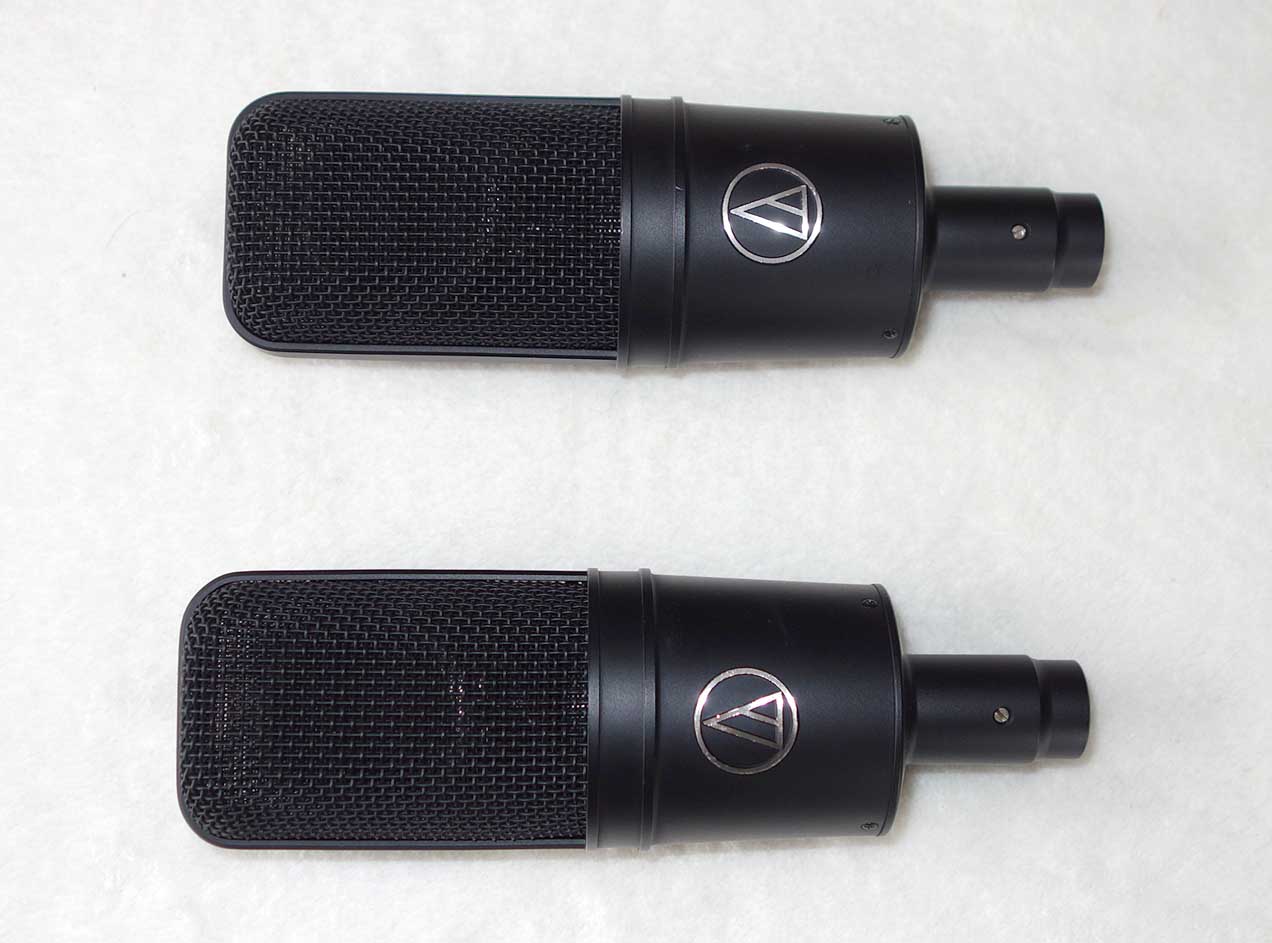 Vintage 1990s Audio Technica AT-4033A Cardioid Condenser Mic Pair w/Original Mounts, Cases