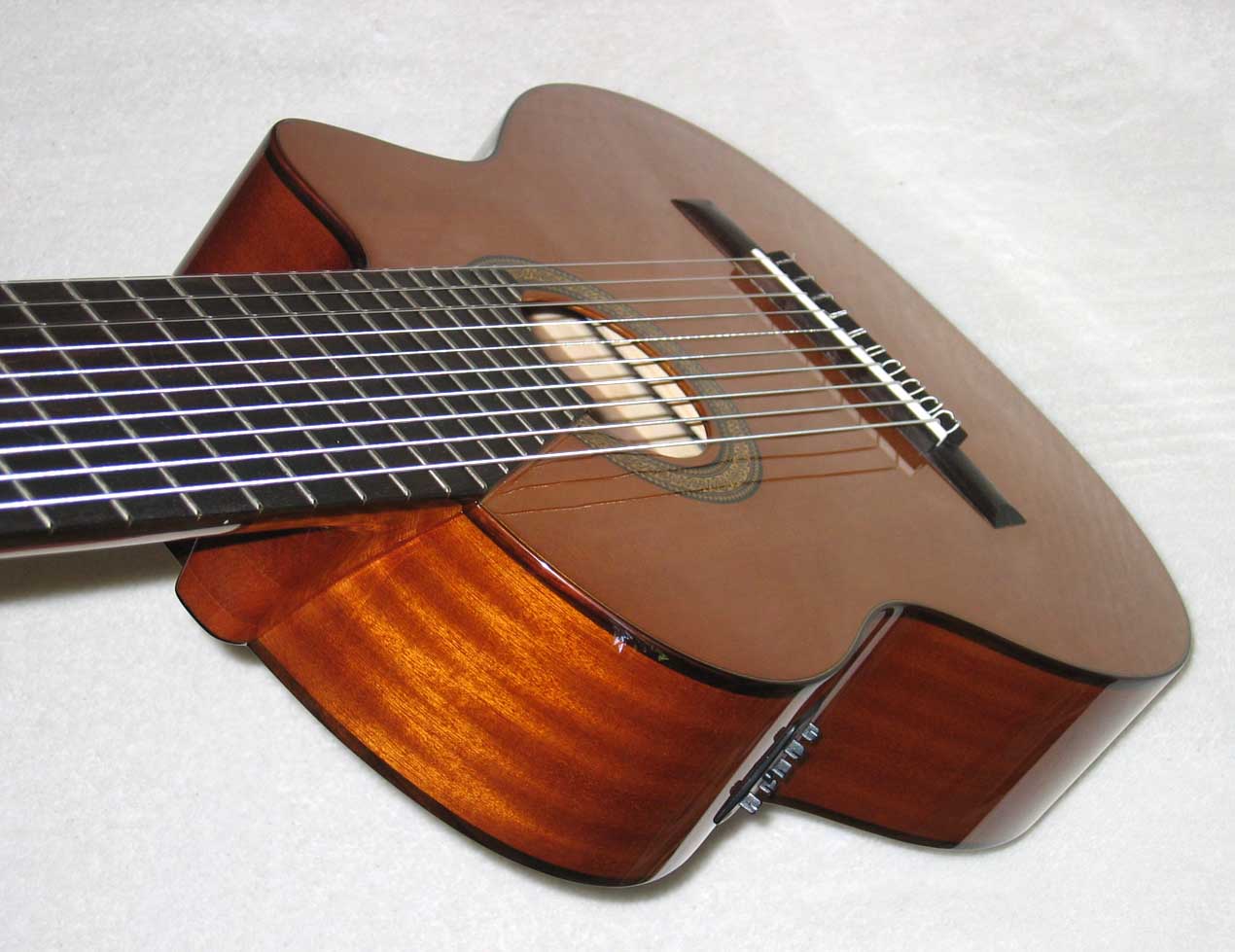 Cathedral Guitar Model 125CEL Classical Harp Guitar with Cutaway, & BBand A3T Pickup