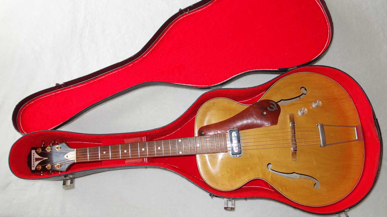 Vintage 1955 Epiphone Century Electric Guitar w/ Case, DeArmond Pickup RARE!!!