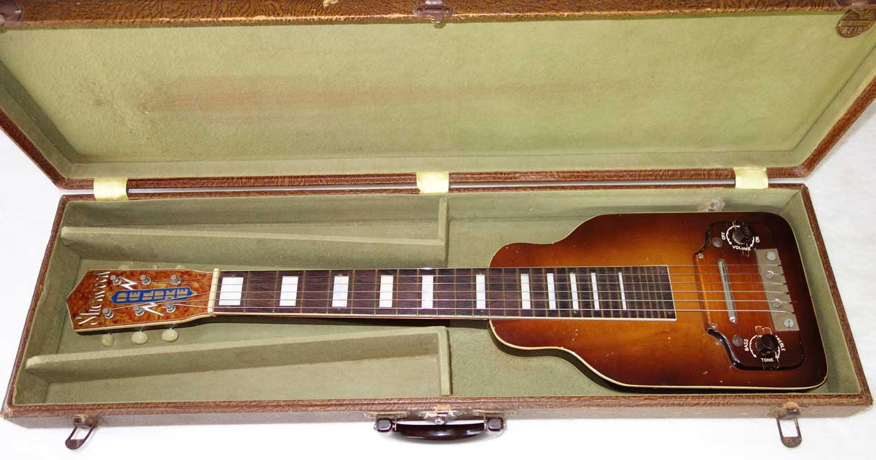 Vintage 1950s Geib Lap Steel Guitar Case "FLAWLESS" Model, 3-Latch Case for 32x9"" Lap Steel Guitars