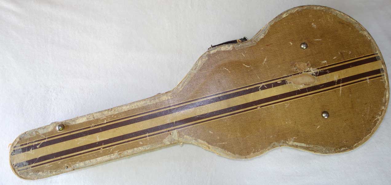 Vintage 1938 Gibson Geib/Lifton 16" Archtop Case with Racing Stripe