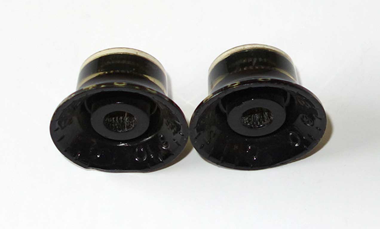 Vintage Vintage 1963 Gibson 2x "Deep Shaft" Reflector Knobs 2x Volume Knob from a 1963 Epiphone