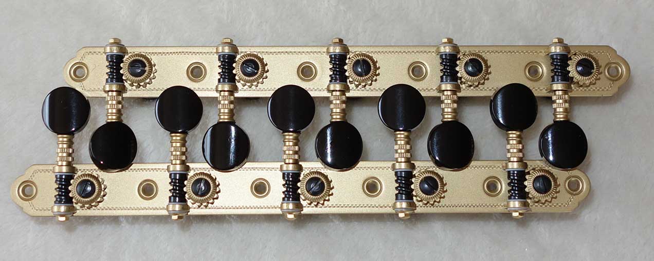 NEW Rubner Custom 10-String Tuning Machines 5-On-A-Plate w/Teflon Coated Bearings, Engraved Brass Plates, Made in Germany