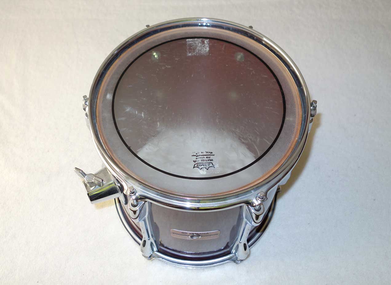 VINTAGE 1988 Yamaha TT910 Recording Custom 10 x 10" Mounted Tom Drum Cherry Red w/Serial # Prefix OI = Feb, 1988