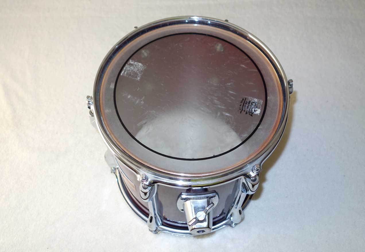 VINTAGE 1988 Yamaha TT910 Recording Custom 10 x 10" Mounted Tom Drum Cherry Red w/Serial # Prefix OI = Feb, 1988