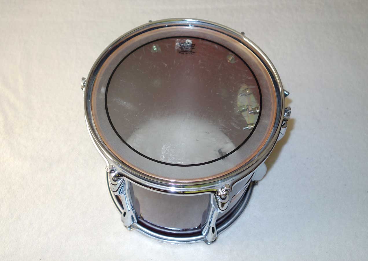 VINTAGE 1988 Yamaha TT910 Recording Custom 10 x 10" Mounted Tom Drum Cherry Red w/Serial # Prefix OI = Feb, 1988