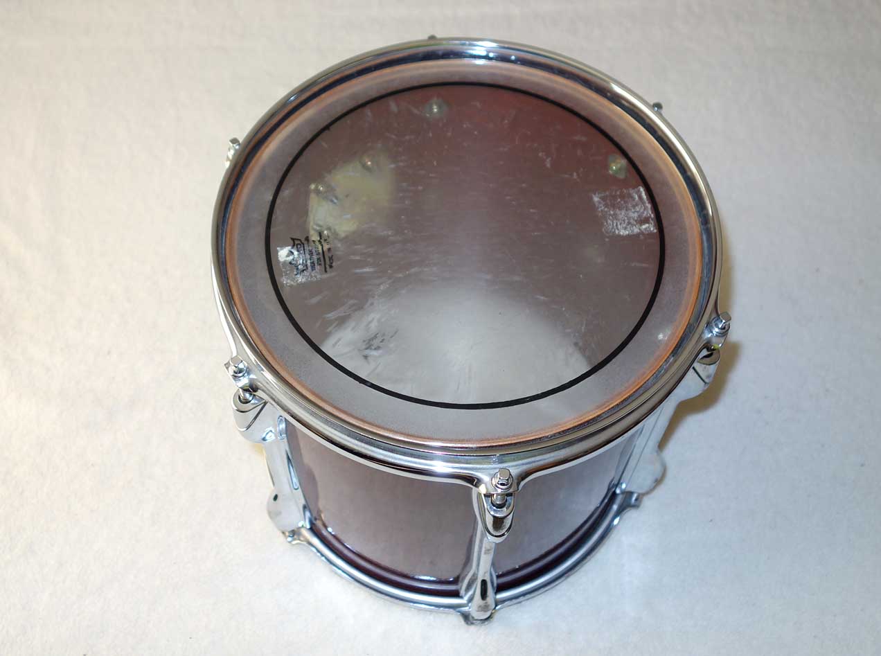 VINTAGE 1988 Yamaha TT910 Recording Custom 10 x 10" Mounted Tom Drum Cherry Red w/Serial # Prefix OI = Feb, 1988