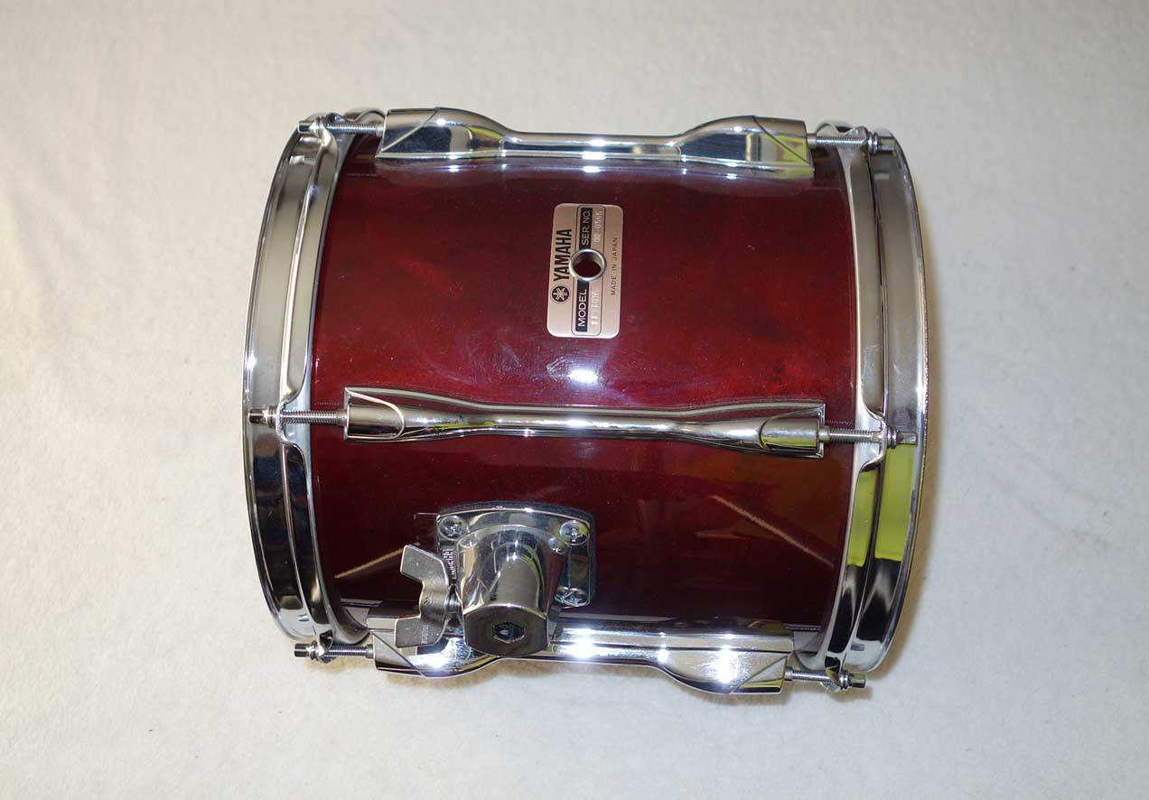 VINTAGE 1988 Yamaha TT910 Recording Custom 10 x 10" Mounted Tom Drum Cherry Red w/Serial # Prefix OI = Feb, 1988