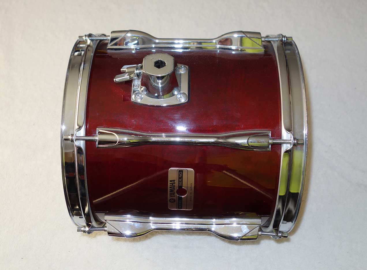 VINTAGE 1988 Yamaha TT910 Recording Custom 10 x 10" Mounted Tom Drum Cherry Red w/Serial # Prefix OI = Feb, 1988