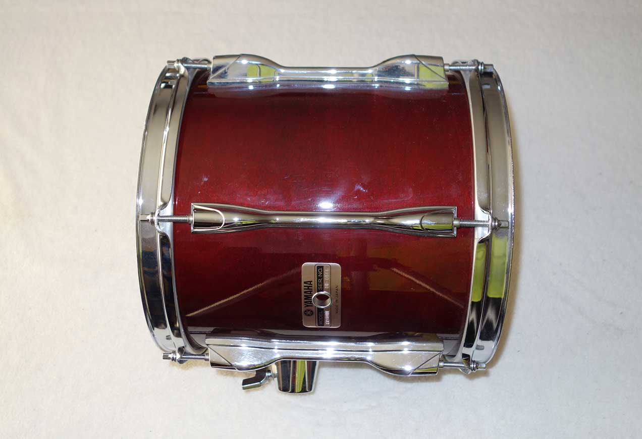 VINTAGE 1988 Yamaha TT910 Recording Custom 10 x 10" Mounted Tom Drum Cherry Red w/Serial # Prefix OI = Feb, 1988