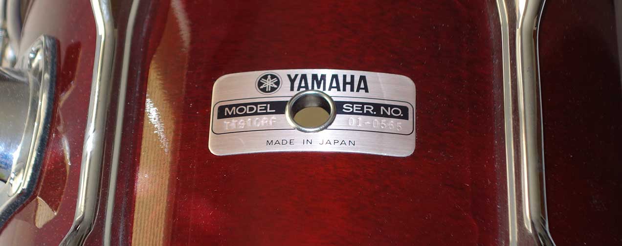 VINTAGE 1988 Yamaha TT910 Recording Custom 10 x 10" Mounted Tom Drum Cherry Red w/Serial # Prefix OI = Feb, 1988