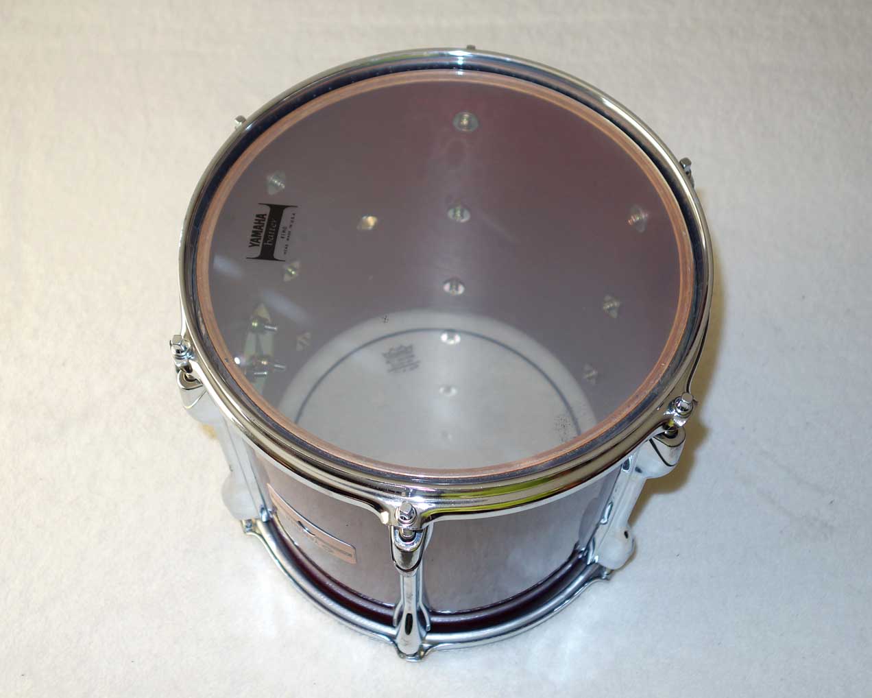 VINTAGE 1988 Yamaha TT910 Recording Custom 10 x 10" Mounted Tom Drum Cherry Red w/Serial # Prefix OI = Feb, 1988