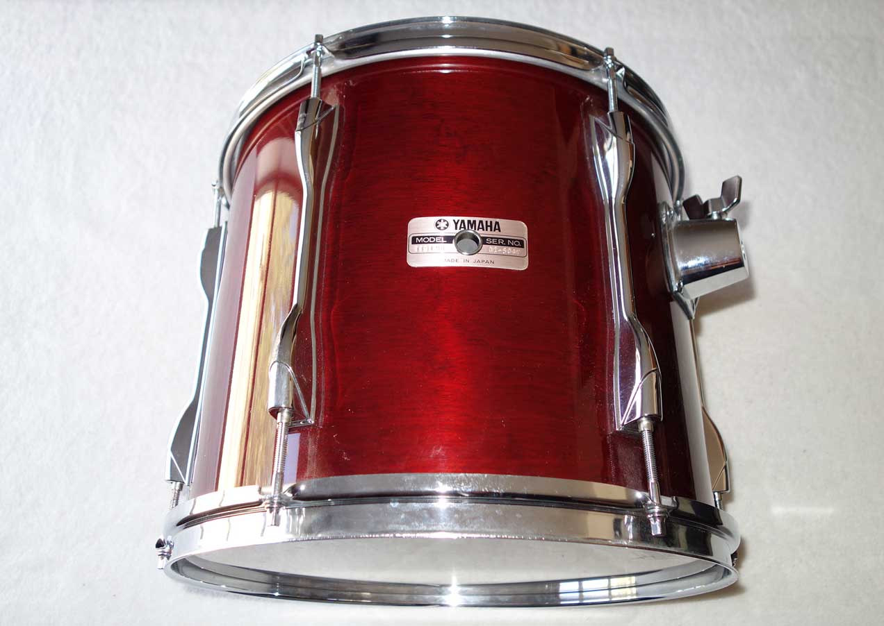 VINTAGE 1988 Yamaha TT913 Recording Custom 13 x 11" Mounted Tom Drum Cherry Red w/Serial # Prefix OI = Feb, 1988