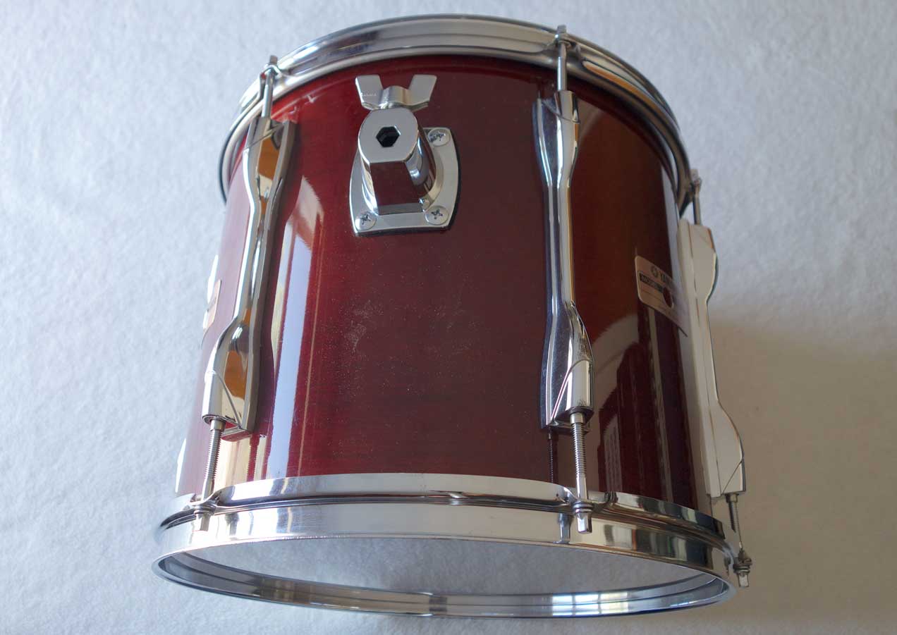 VINTAGE 1988 Yamaha TT913 Recording Custom 13 x 11" Mounted Tom Drum Cherry Red w/Serial # Prefix OI = Feb, 1988