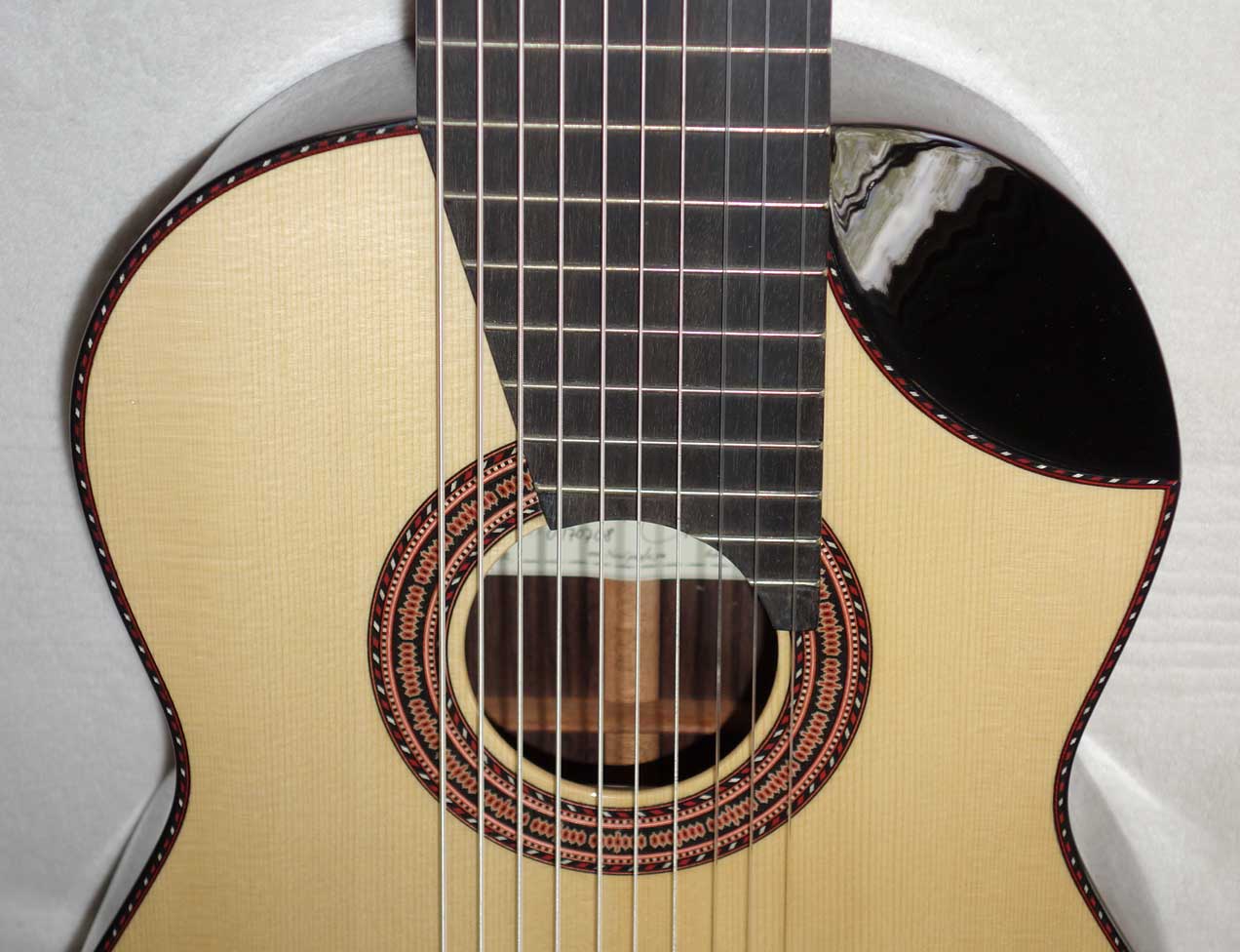 NEW Milagro Master 10S-EQ Classical 10-String Harp Guitar w/Armrest Bevel, Biteaway/Cutaway, Fishman Presys Pickup!!