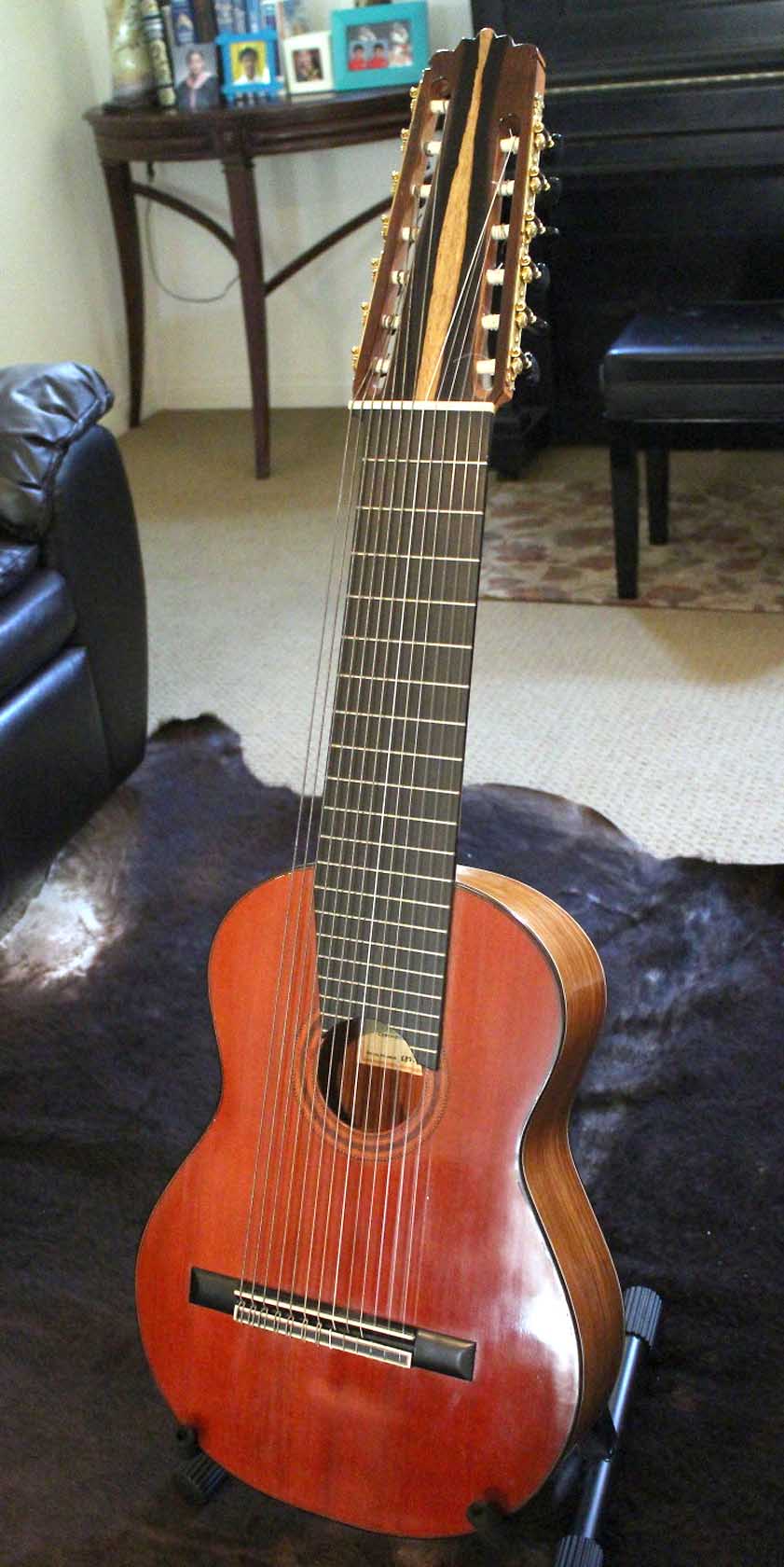 13-String Guitar, by Darren Hippner, USA, Cedar, Cocobolo, 2011
