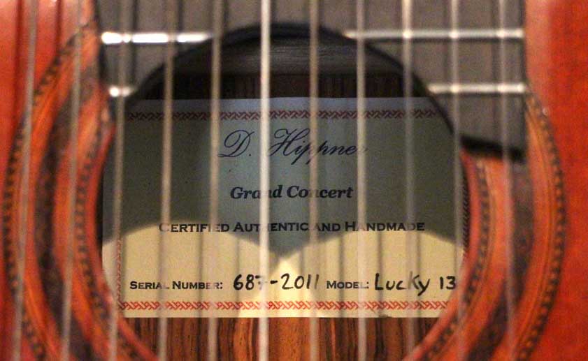 13-String Guitar, by Darren Hippner, USA, Cedar, Cocobolo, 2011