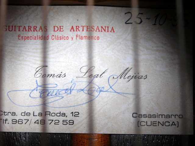 1995 Tomas Leal Mejias 10-String Classical Harp Guitar